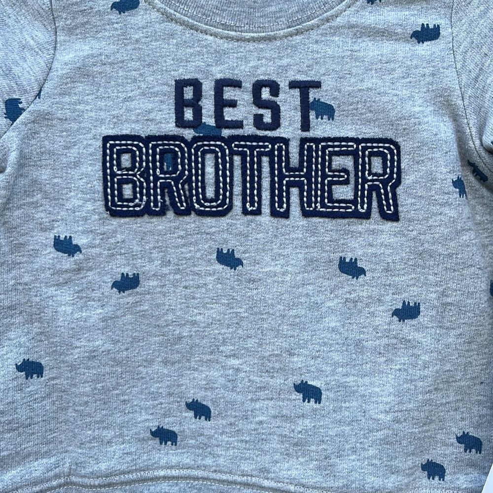 Baby Boys Long Sleeve Sweatshirt and Pants, T-shirt Hoodie & Shorts 4-Piece 0-3M - Picture 3 of 7